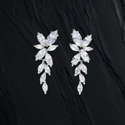 Floral Elegance Diamond Earrings