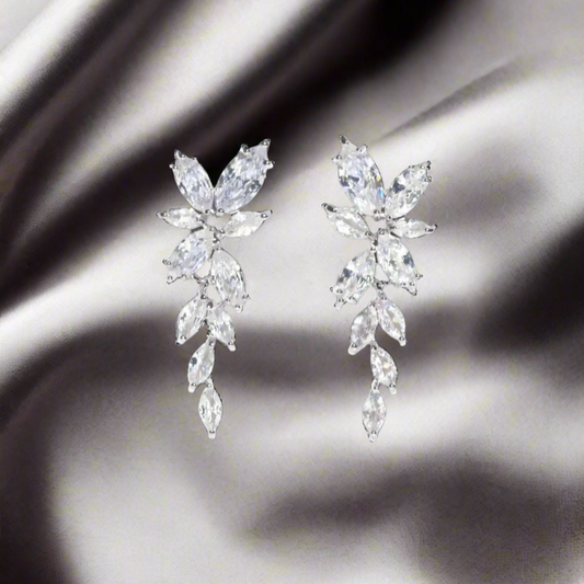 Floral Elegance Diamond Earrings