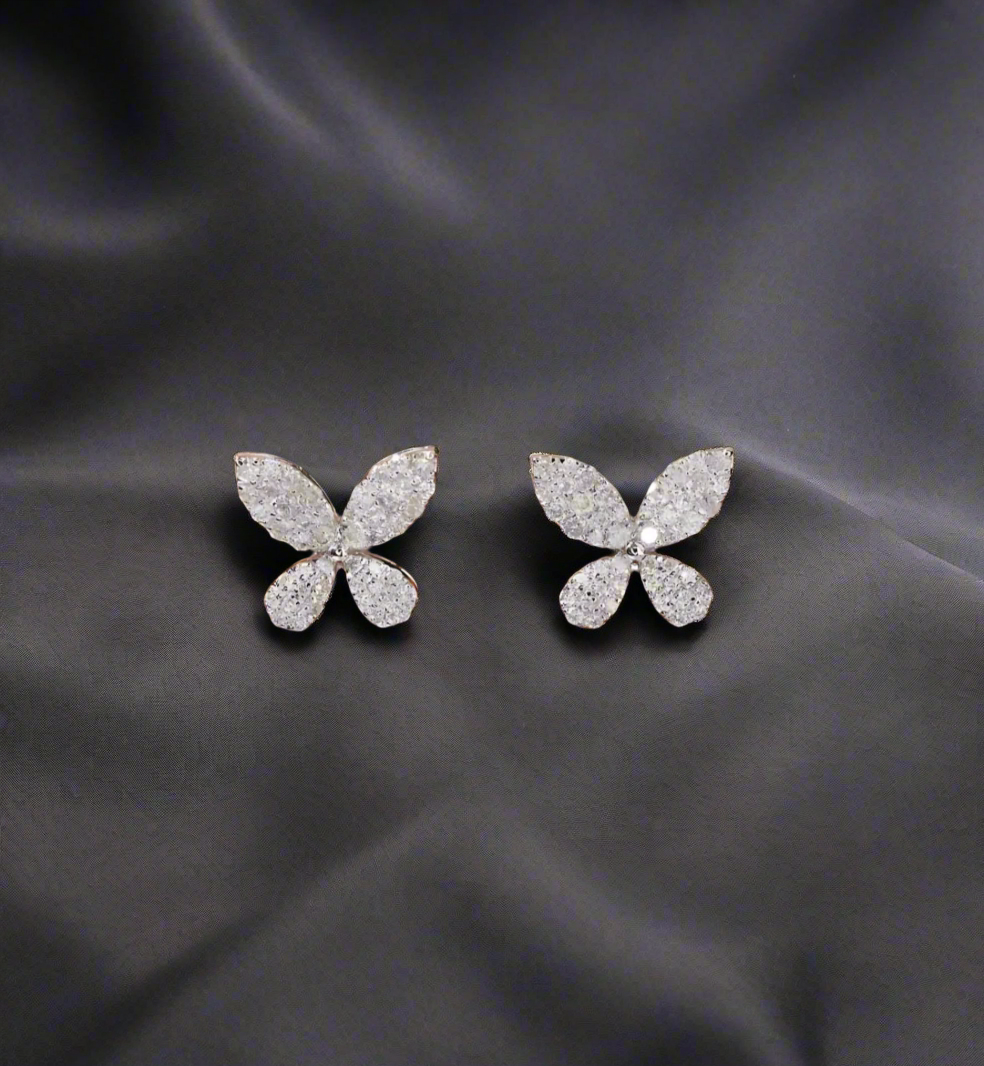 Infinite Glow Butterfly Diamond Earrings