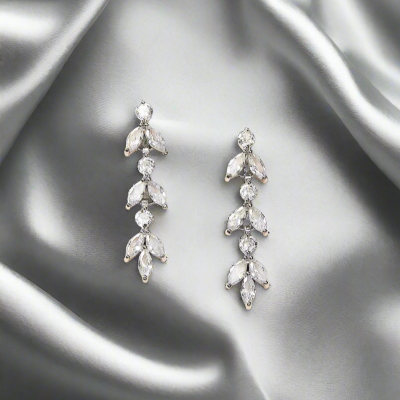 Petal Drop Diamond Earrings