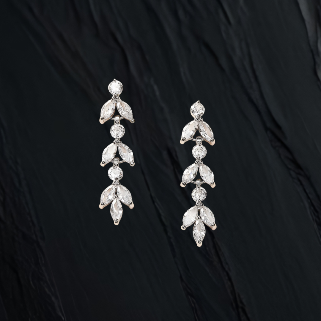 Petal Drop Diamond Earrings