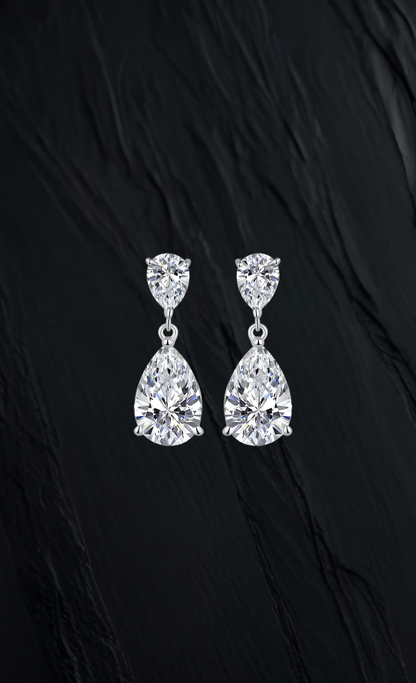 Rain Drop Diamond Earrings