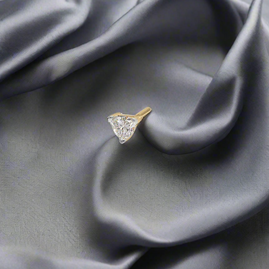 Trilliant Cut Diamond Stud