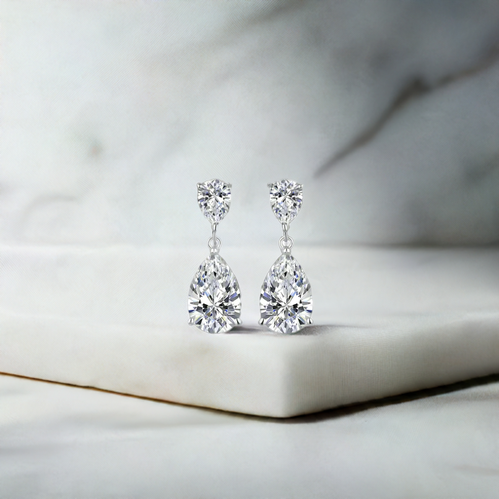 Rain Drop Diamond Earrings