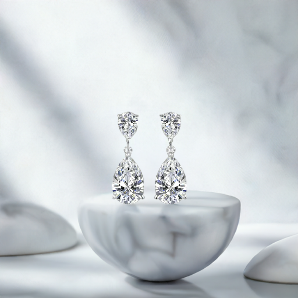 Rain Drop Diamond Earrings